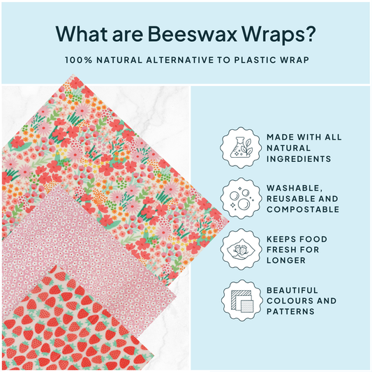 Beeswax Wrap Variety Set - Pink