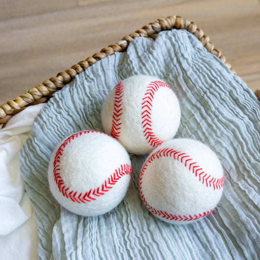 Baseball Eco Wool Dryer Balls - HOME RUN