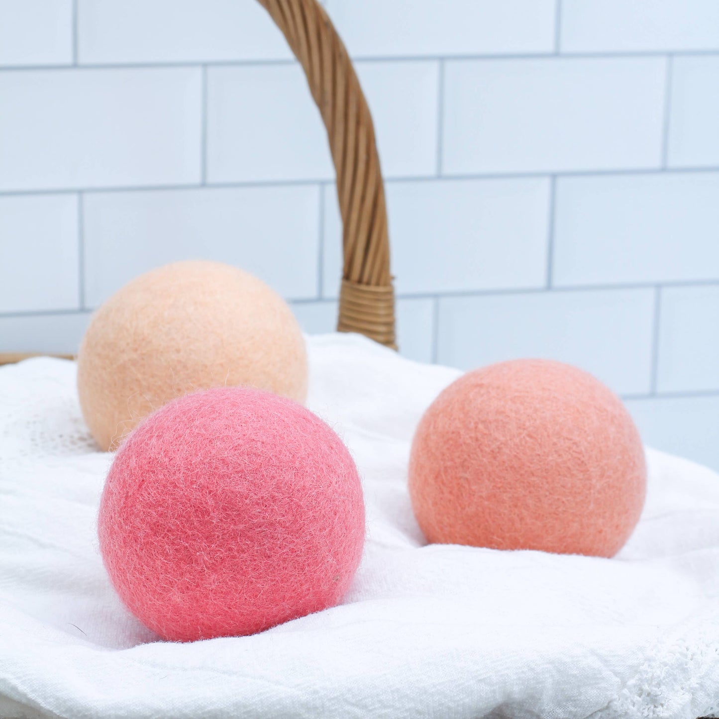 Coral Ombre (Pink) Trio Wool Dryer Balls - Set of 3