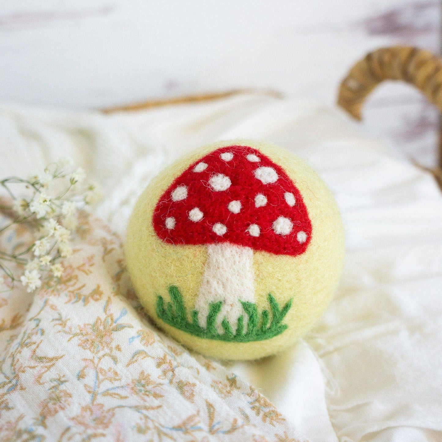 Enchanted Mushrooms – Reusable Wool Dryer Balls Set