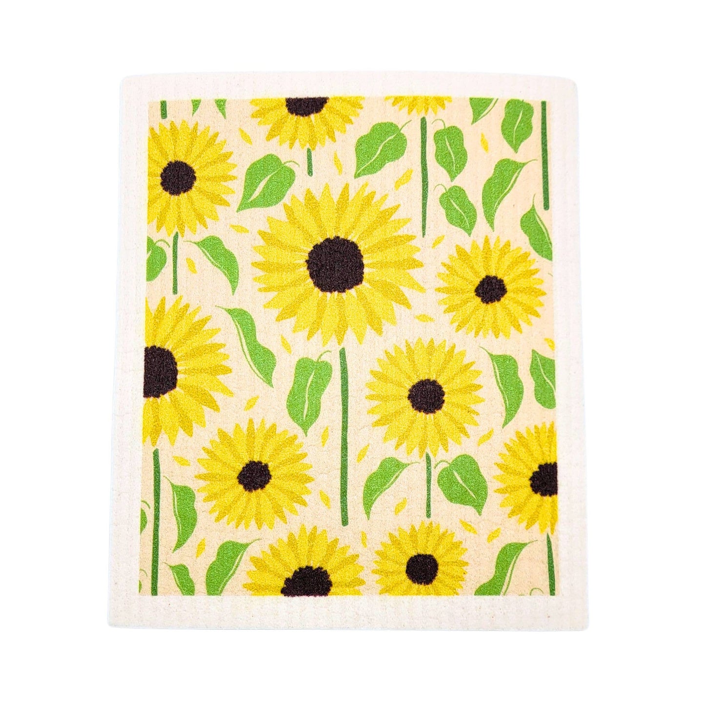 Sunflower Patterned Swedish Dishcloths - Swedish Towels