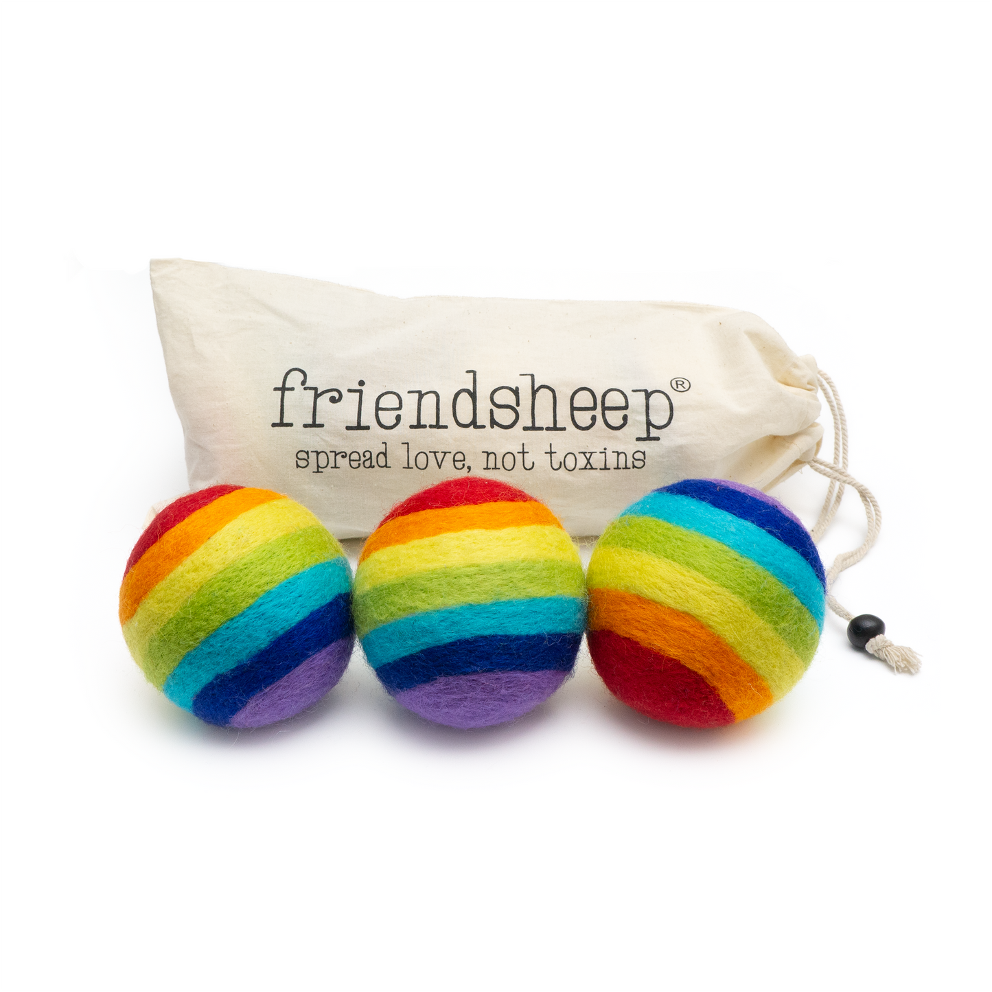 Rainbow Eco Wool Dryer Balls - Set of 3 - Pride