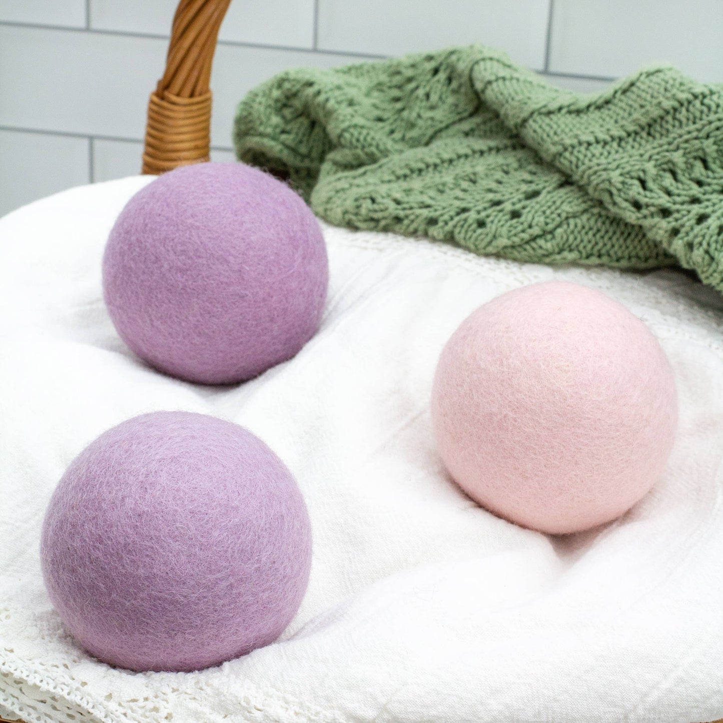 Amethyst Ombre (Purple) Trio Wool dryer balls  - Set of 3