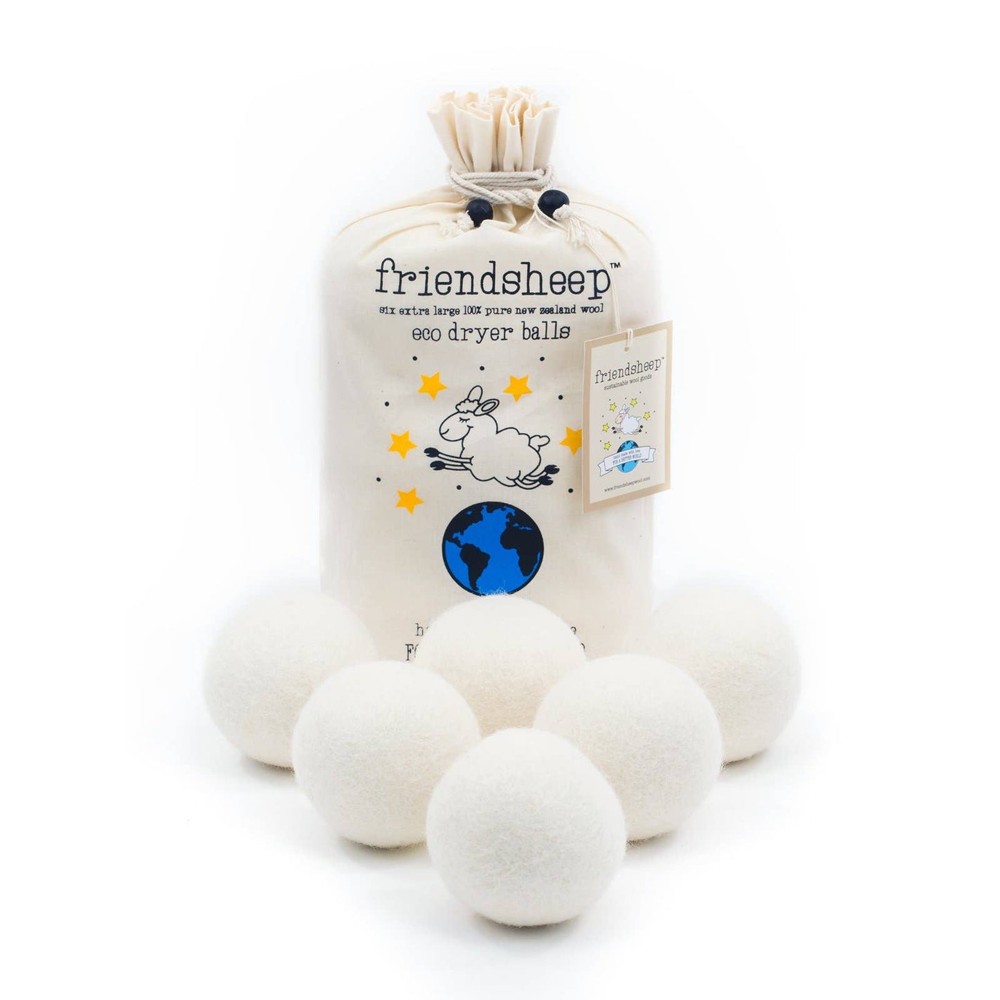 Creamy White Eco Wool Dryer Balls