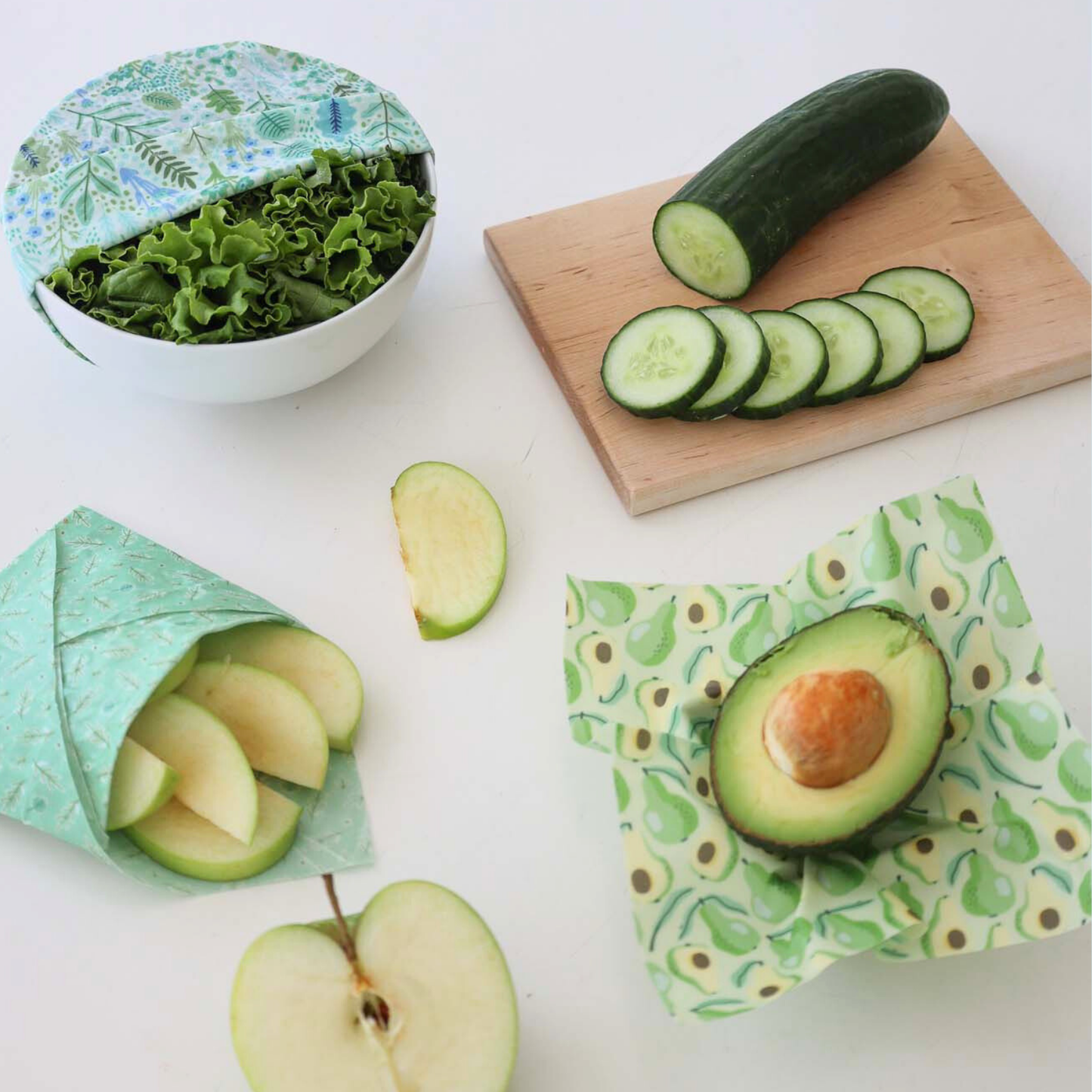 Beeswax Wrap Variety Set - Green