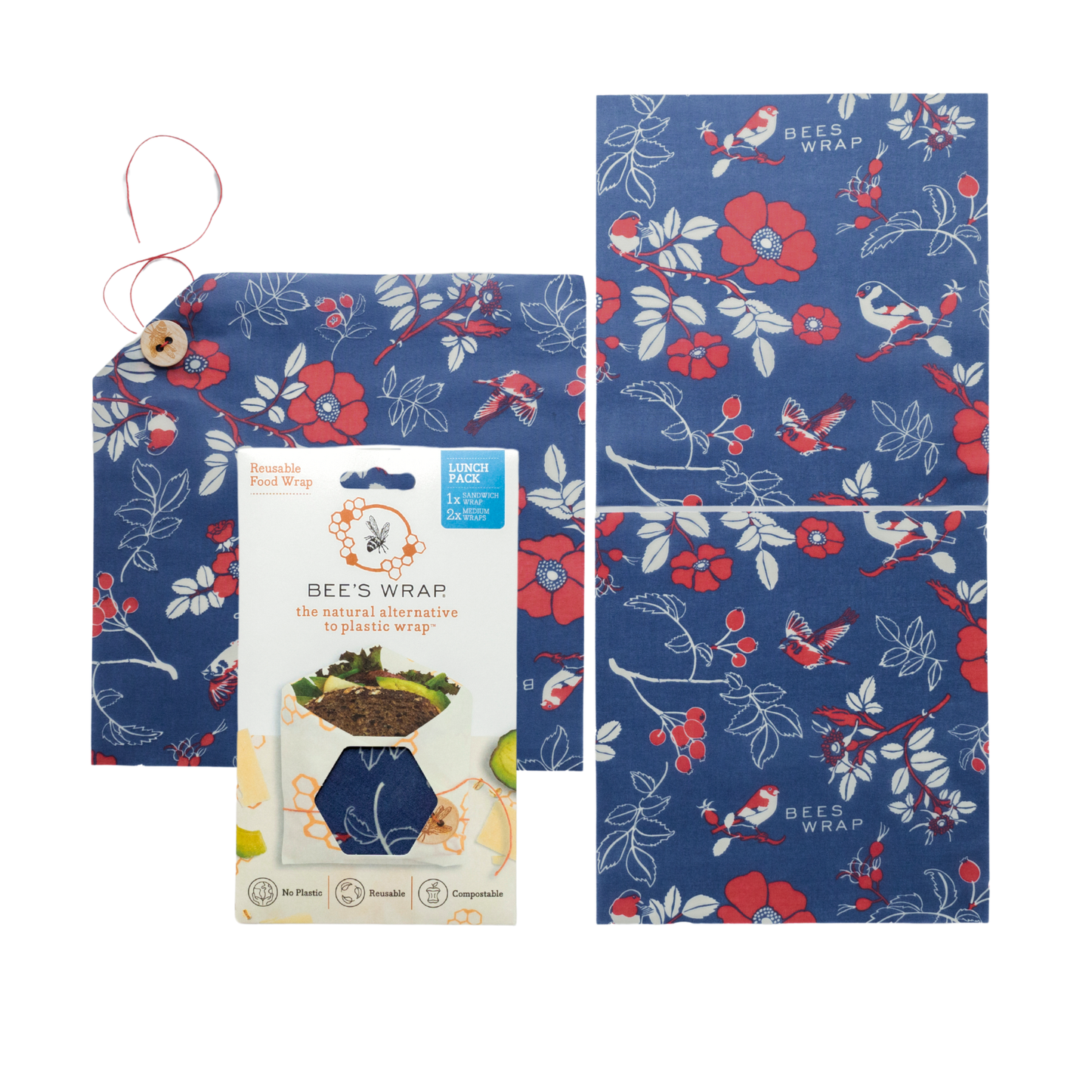 Bee's Wrap Lunch 3 Pack - Botanical