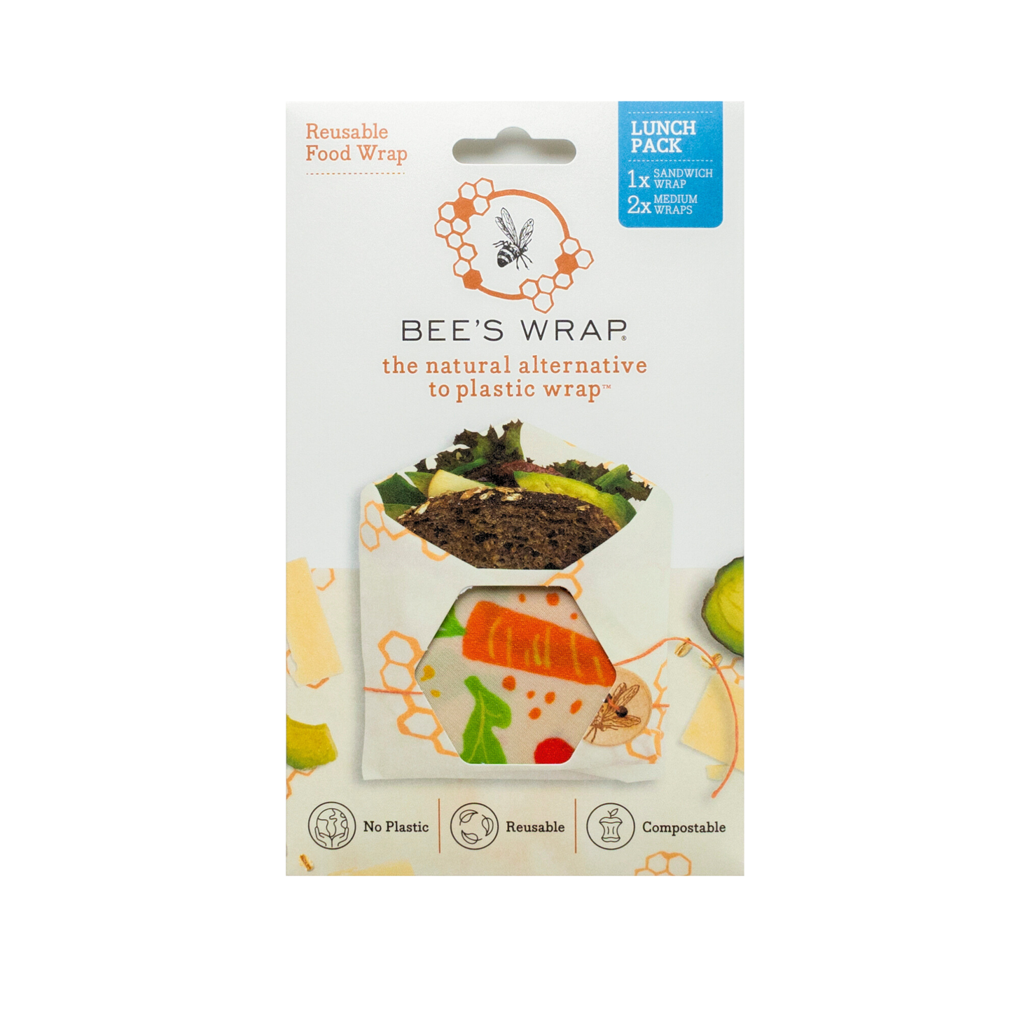 Bee's Wrap Lunch 3 Pack - Garden Party