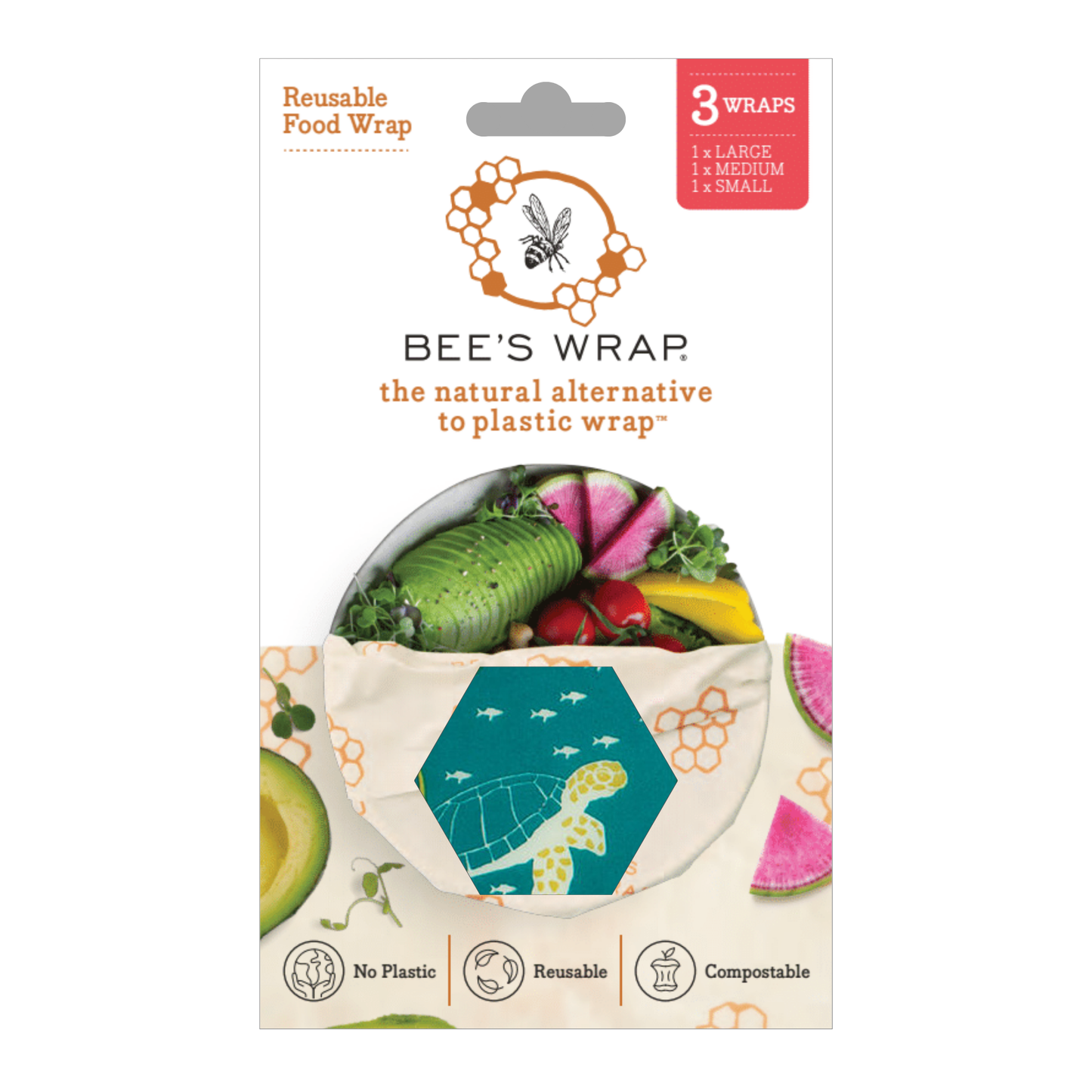 Bee's wax Food Wrap Assorted 3 Pack - Oceans