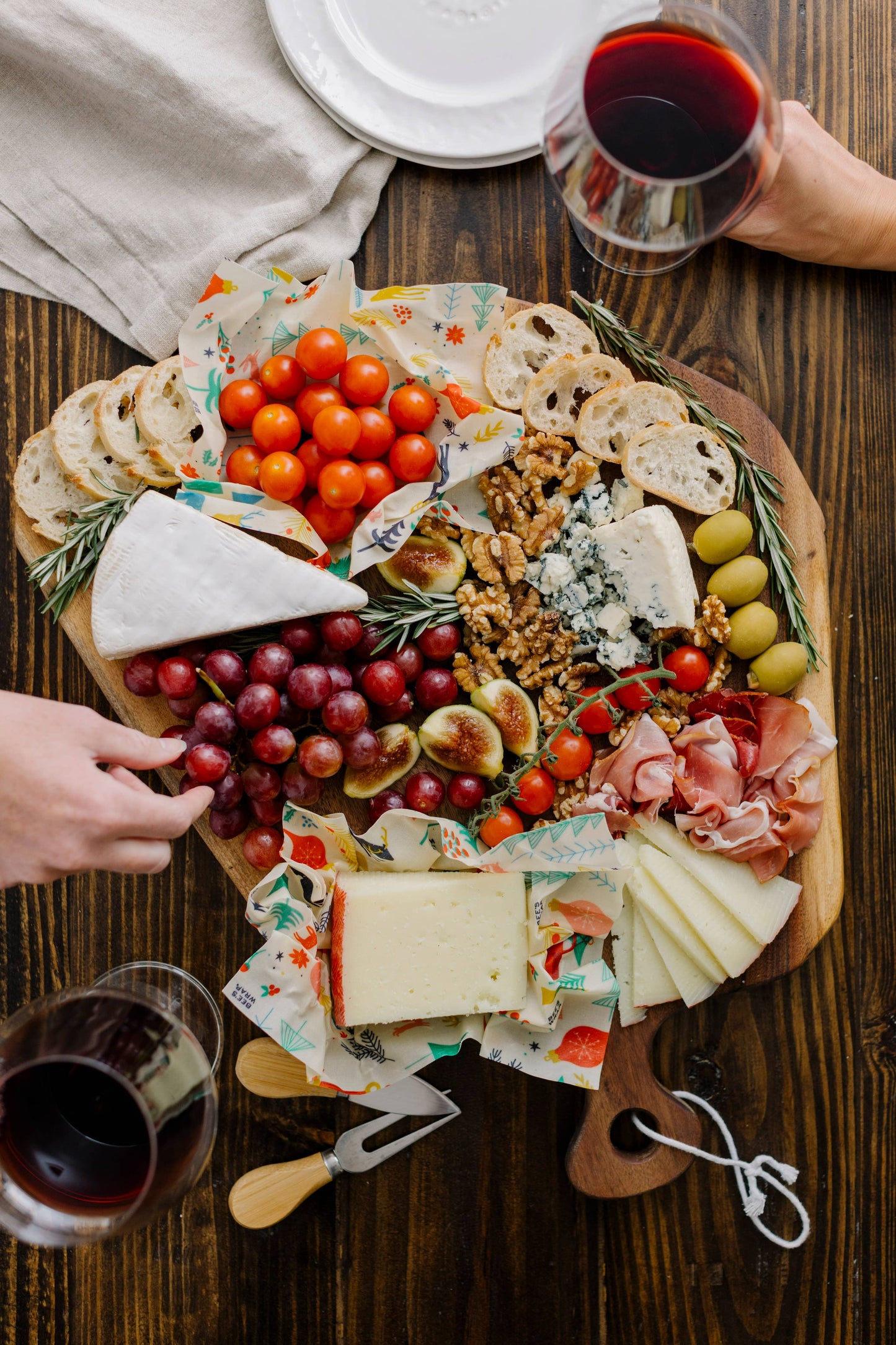 Bee's wax Food Wrap Winter Wonderland Assorted 3 Pack, Reusable Food Wraps