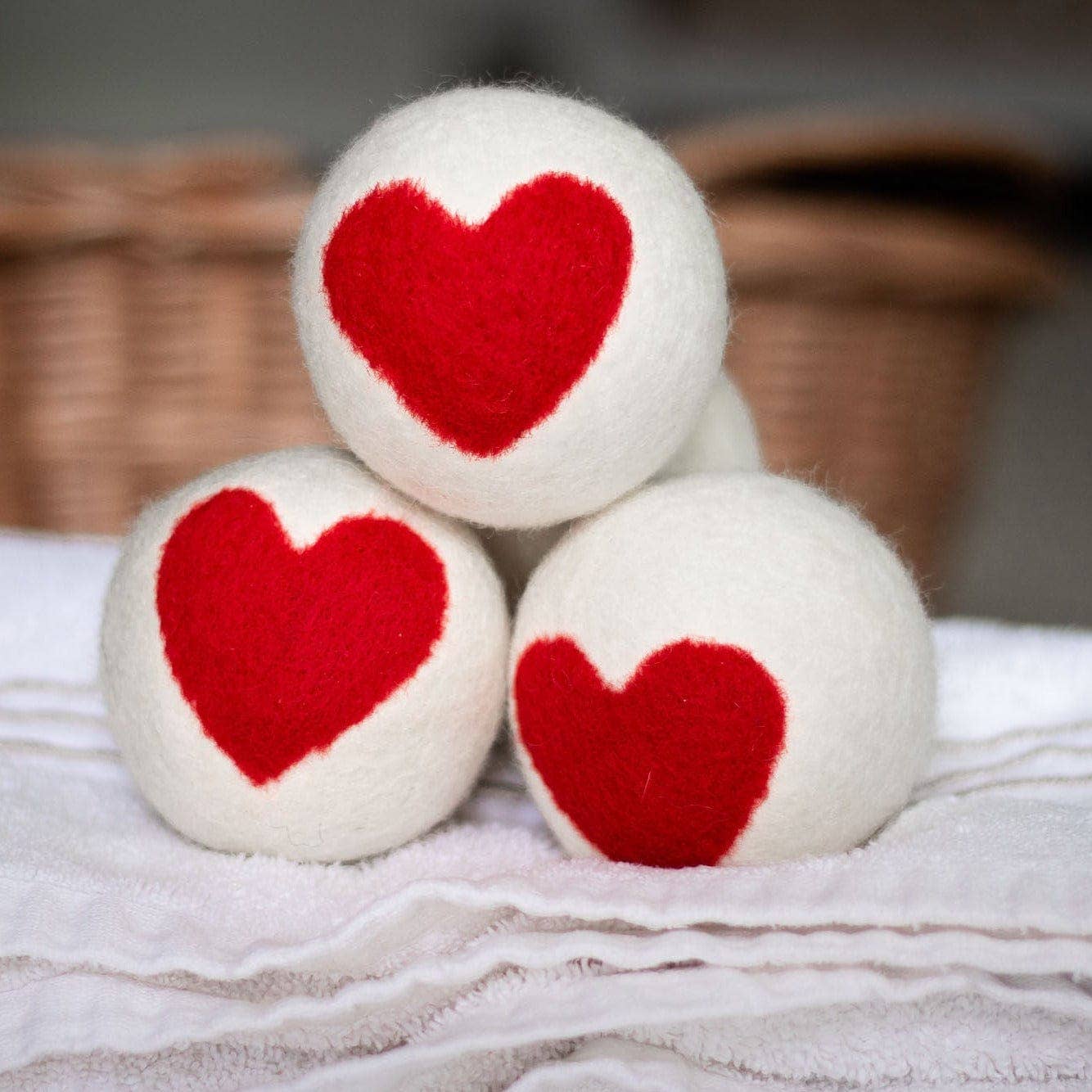 Heart Trio Eco Wool Dryer Balls - Set of 3