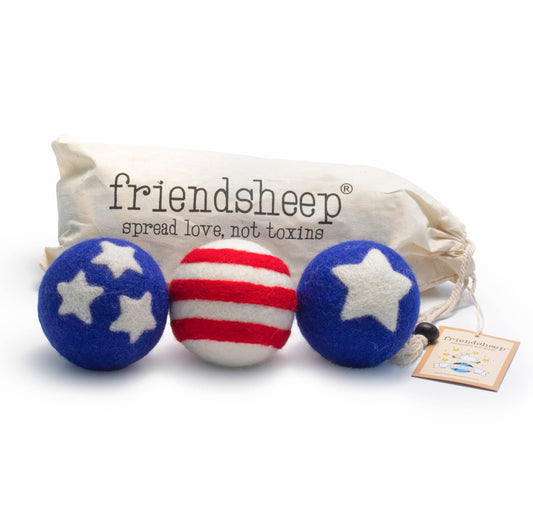 Stars & Stripes Eco Wool Dryer Balls - America