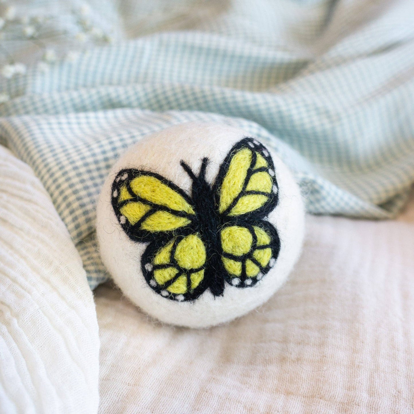 Rainbow Monarch Butterfly Eco Wool Dryer Ball - Set of 6