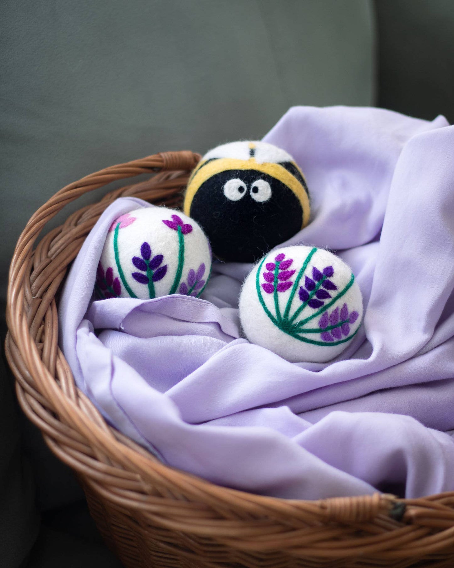 Lavender Fields Eco Wool Dryer Balls - BEE