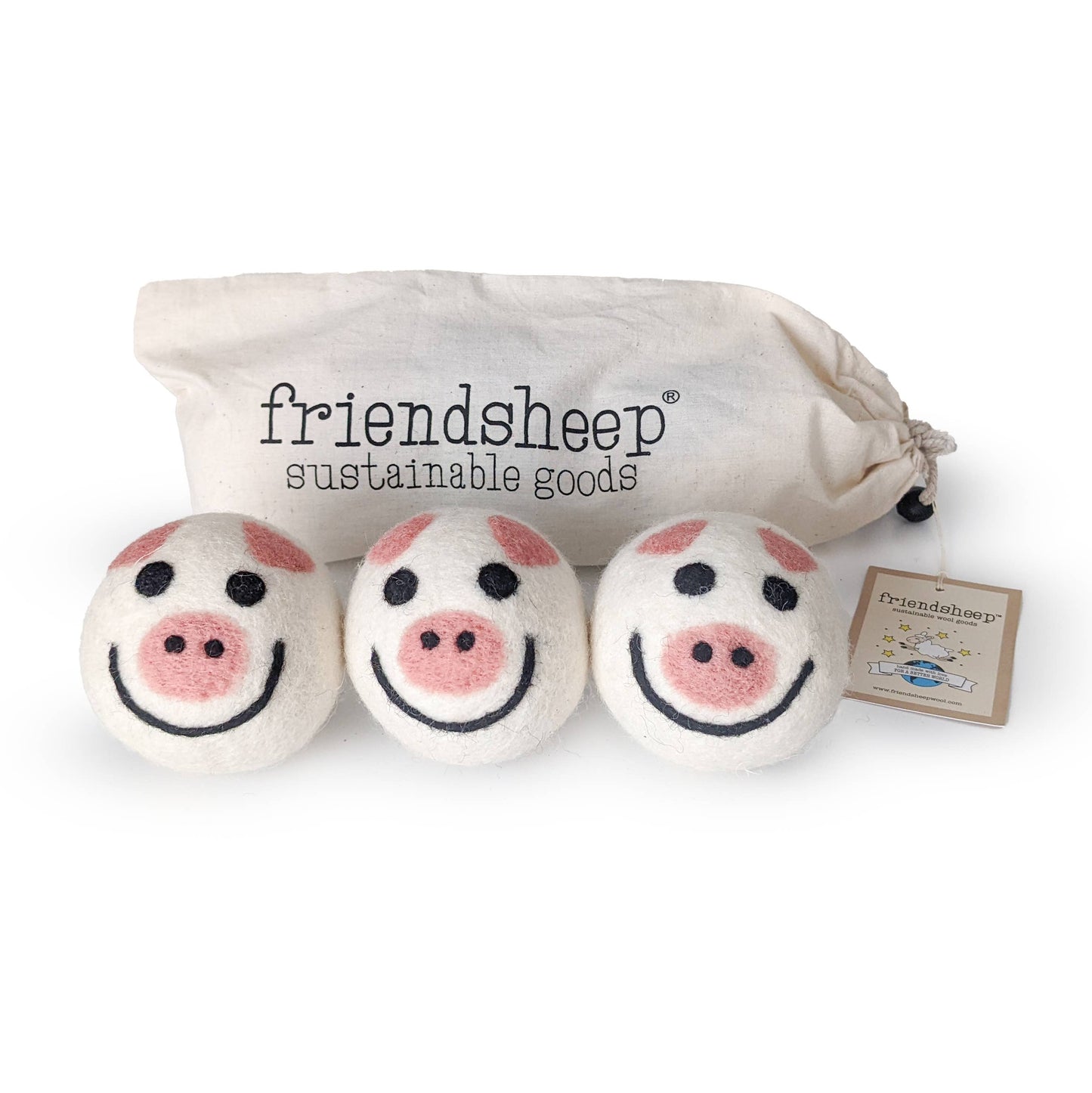 Pig Eco Wool Dryer Balls - Set of 3