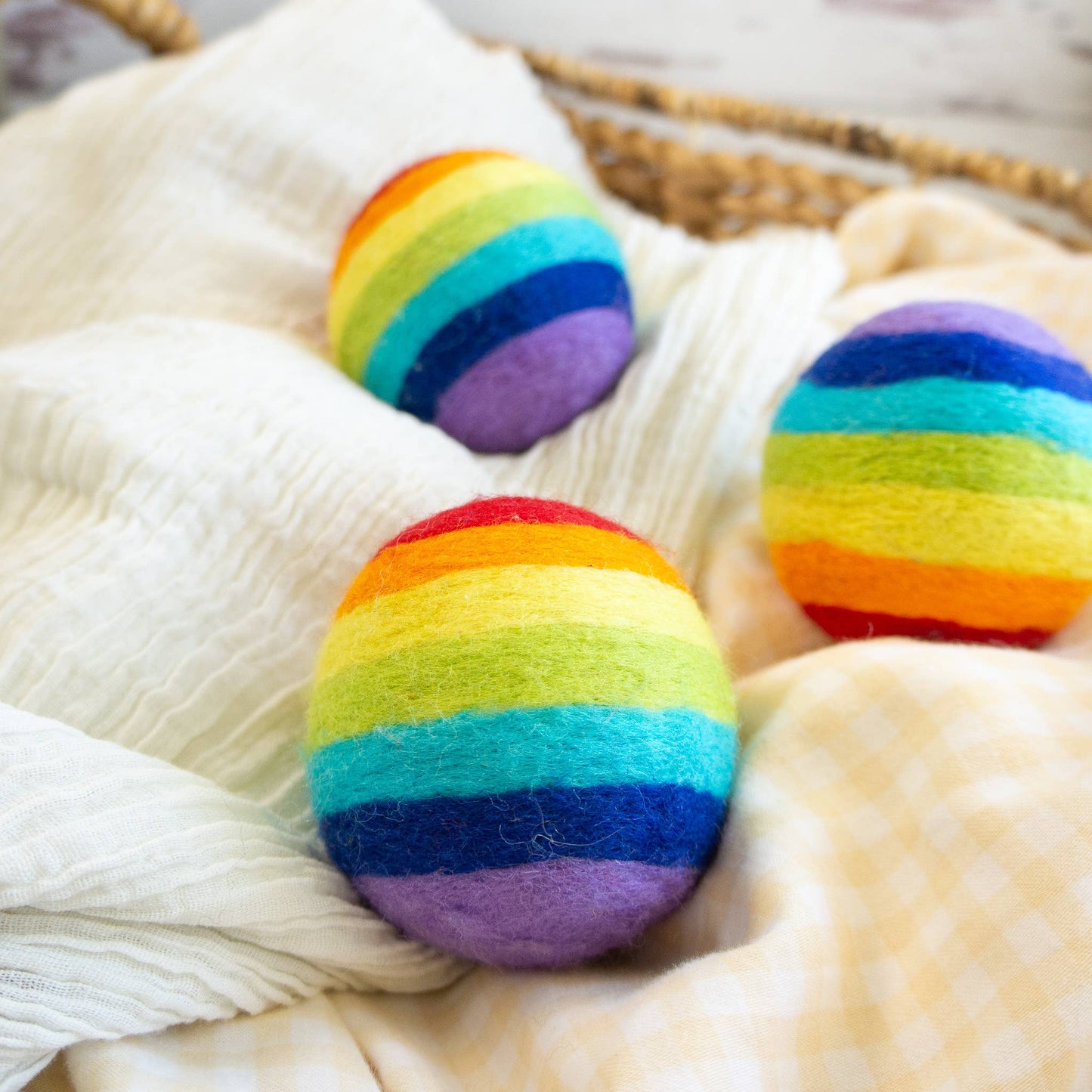 Rainbow Eco Wool Dryer Balls - Set of 3 - Pride