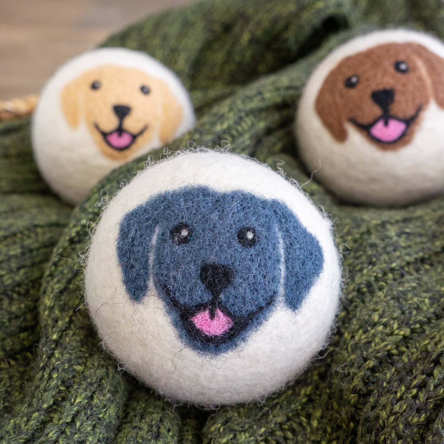Happy Dogs Eco Wool Dryer Balls - Mix of 3 colors