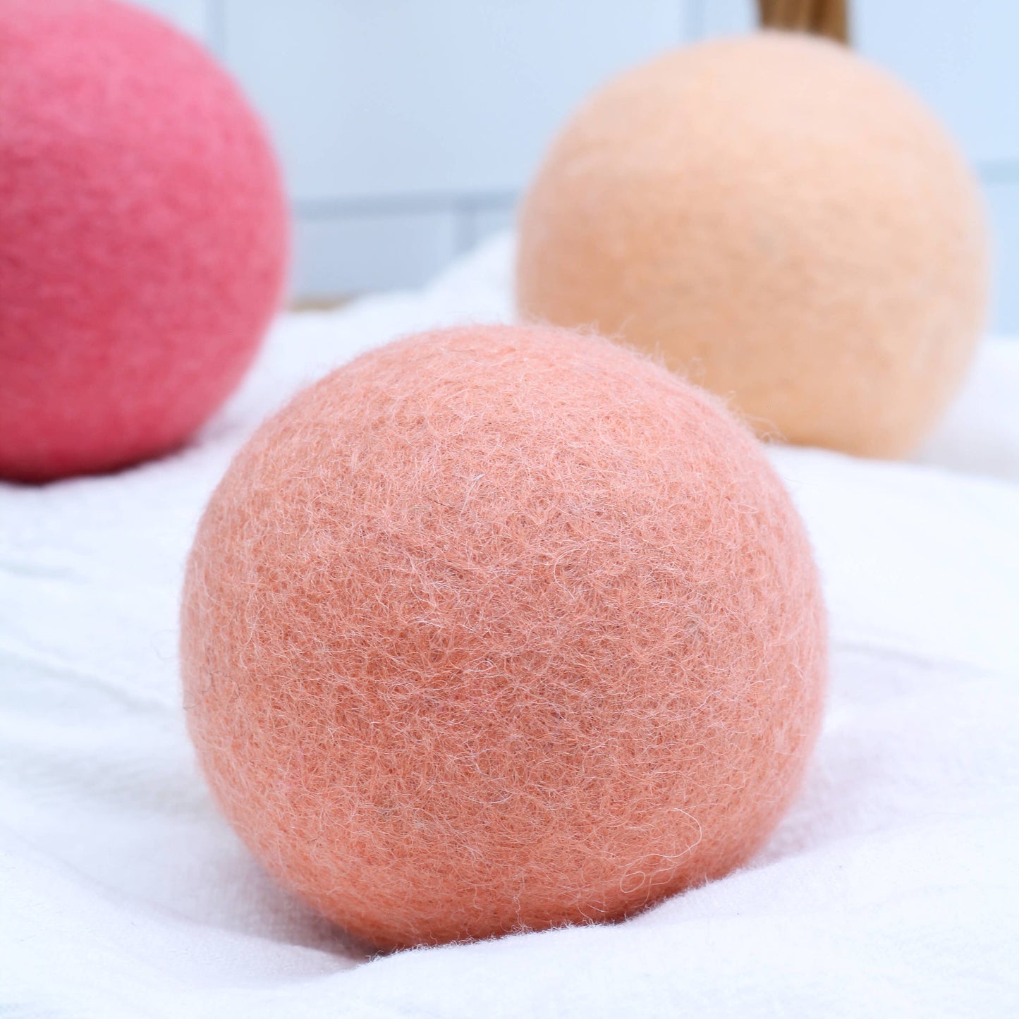 Coral Ombre (Pink) Trio Wool Dryer Balls - Set of 3