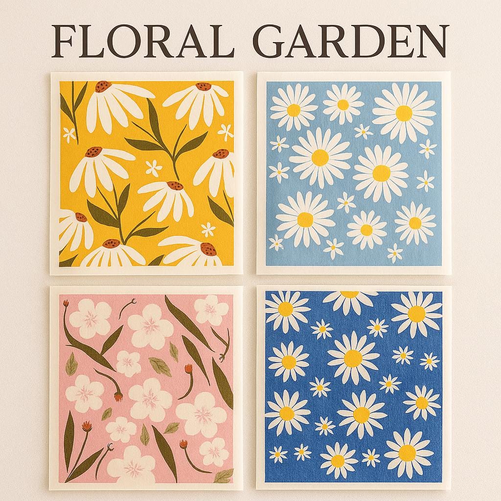 Swedish Dishcloth Set | Cat & Floral Designs, Eco Friendly, Oluni Home