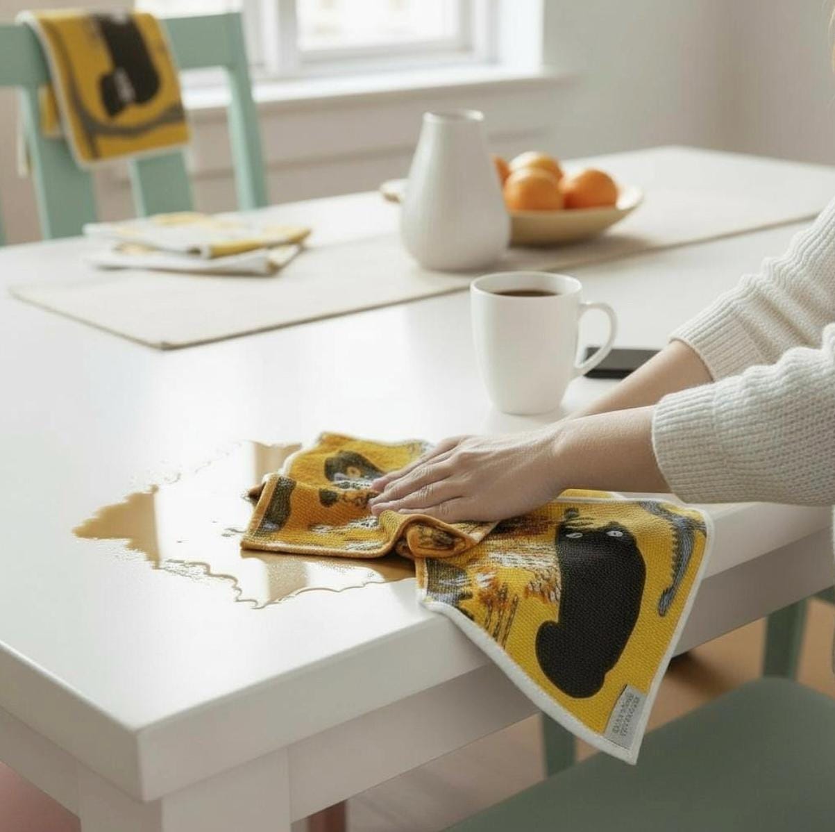 Floral Swedish Dishcloth Set - Eco-Friendly Cleaning Cloths