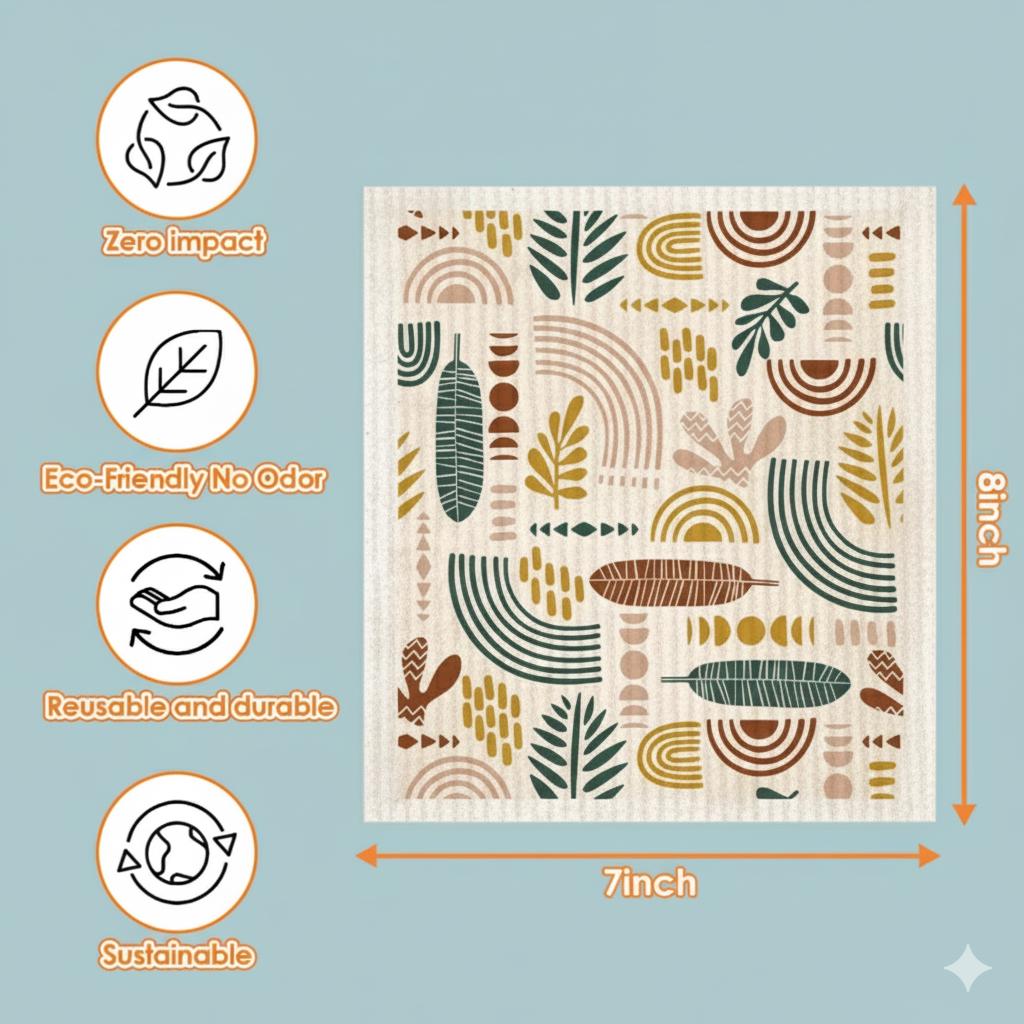 Swedish Dishcloth Set | Cat & Floral Designs, Eco Friendly, Oluni Home